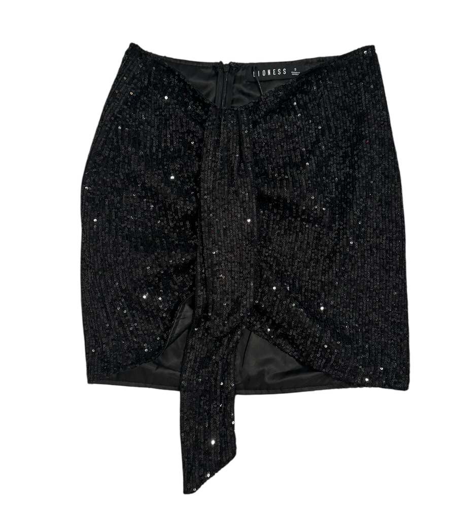 Black Sequin Mini Skirt Lioness